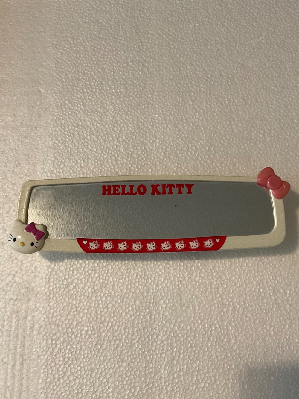 Hello Kitty Car Rearview Mirror Decorative Rearview Mirror - Pink and White